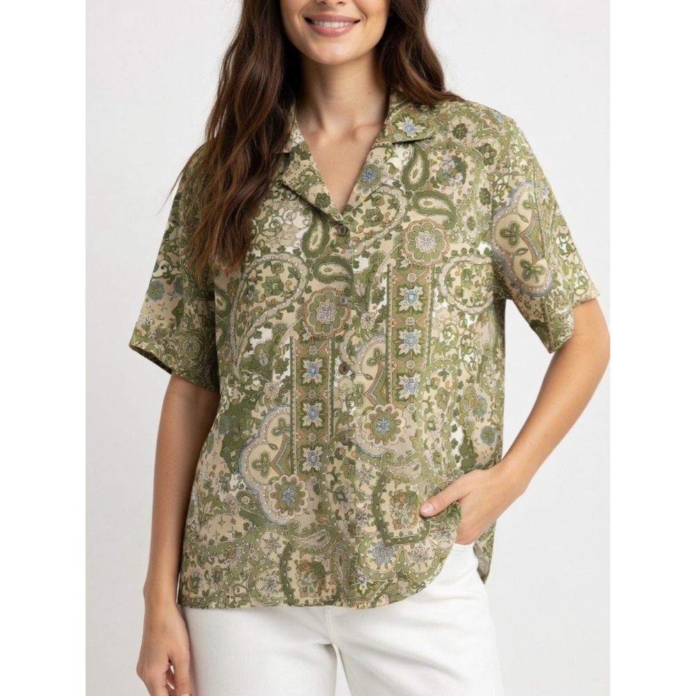 Vintage Bonworth paisley top sz M ptp 22"